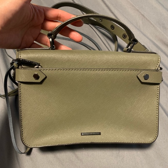 Rebecca Minkoff Handbags - Like new Rebecca Minkoff Army green crossbody purse w/ handle & compartments